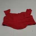 MakeMeChic Women's Plus Size Off Shoulder Mesh Corset Bustier Tops Ruched Tank Zipper Slim Fitted Sexy Crop Top (3X-Large Plus, Red)