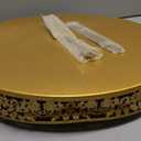 MTJYQTF Gold Cake Stand Set - 16 IN Metal Round Cupcake Dessert Stand with Cake Cutting & Cake Spatula for Party, Candy Table Display for Wedding Birthday Baby Shower Housewarming Party CS003-16panR