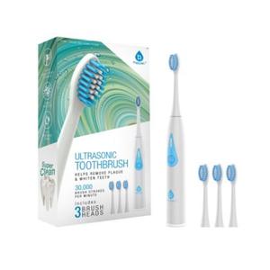 Pursonic TB20 Ultrasonic Electric Toothbrush in White with 3 Brush Heads