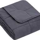 Yescool Weighted Blanket (10 lbs, 41" x 60", Grey) Cooling Heavy Blanket for Sleeping Perfect for 60-90 lbs, Breathable Blanket with Premium Glass Bead, Machine Washable