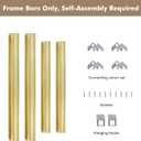 Floating Frame for 16x24 Canvas Paintings, DIY Metal Modern Canvas Floater Frame with 1.5" Deep for Oil Paintings Portrait Landscape Living Room Bedroom Home Office Wall Art Decor (Gold)