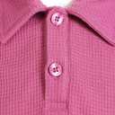 Boys Casual Polo Shirt Short Sleeve Waffle Solid Collared Shirts for Kids Aged 14 Years