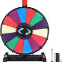 WinSpin 12" Color Prize Wheel Wall Mounted or Tabletop 14 Slots Heavy Duty Editable Spinning Wheel for Fortune Spinning Game Carnival & Tradeshow, Classic Series