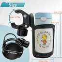 QYMOTO Go Kart Cup Holder,Fits 1/2''-1.57'' Diameter Roll Cage,360° Rotatable Adjustable Cup Holder,Universal for Coleman KT196,Trailmaster,Hammerhead,TaoTao,Massimo Go Karts