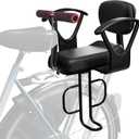 OUSEXI Rear Child Bike Seat with Thick Backrest, Rear Child Bicycle Seat Design for Children Aged 2 to 8 Years Old, One Size (Black-a)