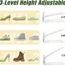 Clear Shoe Slot Organizer, 36 Pack Adjustable Shoe Slots Organizer for Closet Clear Shoe Stackers Shoe Rack Holder Shoes Space Savers for a Pair of Shoes