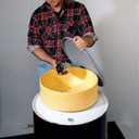 Eagle 1662 Drum Funnel with Brass Screen, 18" Diameter x 7" Height, Yellow