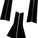 6Pcs Door Window Pillar Posts Trim Cover Left&Right B Pillar C Pillar Molding Applique Kit Glossy Black Compatible with 2011-2021 Jeep Grand Cherokee