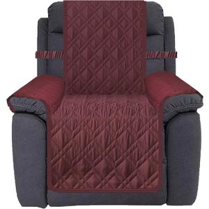 Ameritex Waterproof Nonslip Recliner Cover Stay in Place, Dog Chair Cover Furniture Protector, Ideal Recliner Slipcovers for Pets and Kids (Burgundy, 23")