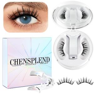 CHENSPLEND Upgrade Magnetic Eyelashes with Applicator  Natural Style, Natural BareSkin Finish, No Glue Needed, Easy to Apply/Remove for Daily Makeup (Z03)