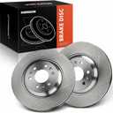 A-Premium 12.72 Inch (323.00mm) Front Vented Disc Brake Rotors, 2-Pack
