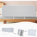 Q-MIULIKE Baby Bed Rail for Toddlers Portable Foldable Travel Toddler Bed Rails Easy to Install 27 Height Adjustable (Grey 70.8 Inch, 1 Piece) Suitable for Full King Queen Twin Bed Sizes