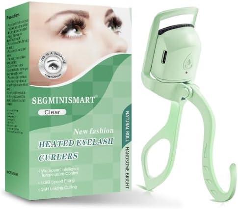 Heated Eyelash Curler, Fast Heat up Within 5s, 24 Hours Long Lasting, Rechargeable Electric Eyelash Curler, Temperature Control, Safe Anti-Burn Lash Curler, Quick Natural Curling Eye Lashes