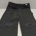 Womens High Waist Ripped Straight Wide Leg Baggy Jeans Y2k Boyfriend Distressed Loose Denim Pants, Size L