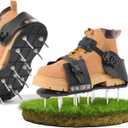 Lawn Aerator Shoes for Grass, Aerating Shoes for Lawn with Pre-Assembled Adaptable Straps, 2.1 Heavy Duty Spike Shoes for Epoxy Flooring, Auto-Cleaning Aeration Shoes for Lawn, Yard, Patio, Garden