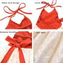 AmzBarley Baby Girls Costume First Birthday Party Dress up Toddler Kids Backless Lace Dress with Accessories (2T (1-2Years))