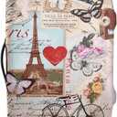 France Paris Tower Luggage Protective Cover Eiffef Tower Pattern Elastic Suitcase Cover Fit 22-24 Inch Luggage