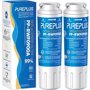 PUREPLUS UKF8001 Refrigerator Water Filter Replacement for Maytag UKF8001P, EDR4RXD1, Everydrop Filter 4, PUR 4396395, Puriclean II, UKF8001AXX-200, UKF8001AXX-750, RWF0900A, RFC0900A, 469006, 2Pack