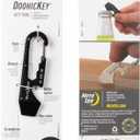 Nite Ize DoohicKey Key Tool - Everyday Multiuse Keychain - Stainless Steel 5-in-1 Tool - Pocket Gadget with Box Cutter, Bottle Opener, Screwdriver, Wrench & Ruler - Black, 3 Count (3 Pack)