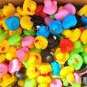 51 Pcs Multicolored Mini Multicolor Rubber Ducks Baby Bath Ducky Bathtub Pool Squeaky Little Duck Toys for Shower/Party Decoration Supplies/Birthday (1.6"x1.2"x1.5")