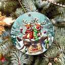 3 x Funny Christmas Ornament 2025, Friend Ornament  Cheers to 2026 Time to Get Blitzened Party Ornament  Humorous Tree Decoration for Adults, Friends, Holiday Parties, White Elephant Gift