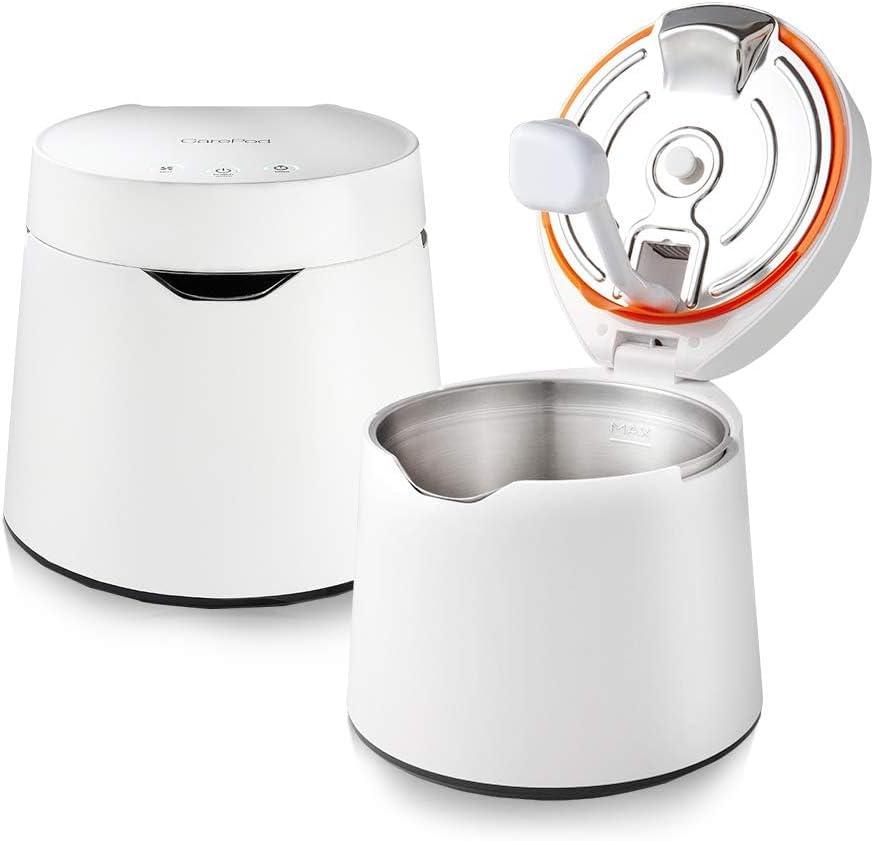 Carepod One Stainless Steel Humidifier for Large Room, Quiet & Safe for Baby, Only 3 Washable Parts & Easy to Clean, Ultrasonic Cool Mist Humidifiers for Bedroom, Filter-Free, Lasts 30Hrs (1Gal/4L)