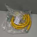 AMI PARTS 72" Flexible Gas Line Kit Yellow Coated, Gas Hose Connector Kit for Dryer, Stove, Water Heater,5/8" OD(1/2" ID) Stainless Steel Gas Line with Connector 1/2" MIP &1/2"FIP & 3/4"MIP Fitting