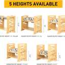 Adjustable Raised Pet Bowls for Cats and Dogs with 2 Stainless Bowls, 5 Heights Bamboo Elevated Stand Pet Feeder with Storage Shelf (Bowl set for Medium to Large breeds)