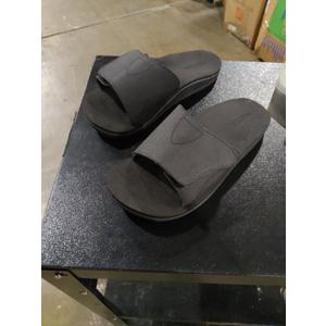 Mens Sandals Adjustable Straps Orthotic Plantar Fasciitis Open Toe Athletic Sport Slides with Soft Comfy Arch Support Footbed Size 7.5-15 (12, All Black)