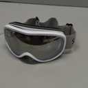 Supertrip Snow Ski Goggles Anti-Fog 100% UV Protection Snowboard Skiing Goggles (1-white Frame/Silver Lens(vlt 12%))