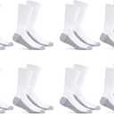 Fruit of the Loom Men's Dual Defense Crew Socks (12-Pack) (White)