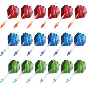 The Lord of the Tools Dart Flights and Shafts Set Standard 2BA Thread Plastic Dart Pole Rod Dart Wing Tail Throwing Fitting Dart Accessories Red & Blue & Green