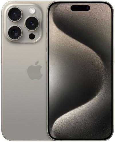 Apple iPhone 15 Pro Max, 512GB, Natural Titanium - Unlocked (Renewed)