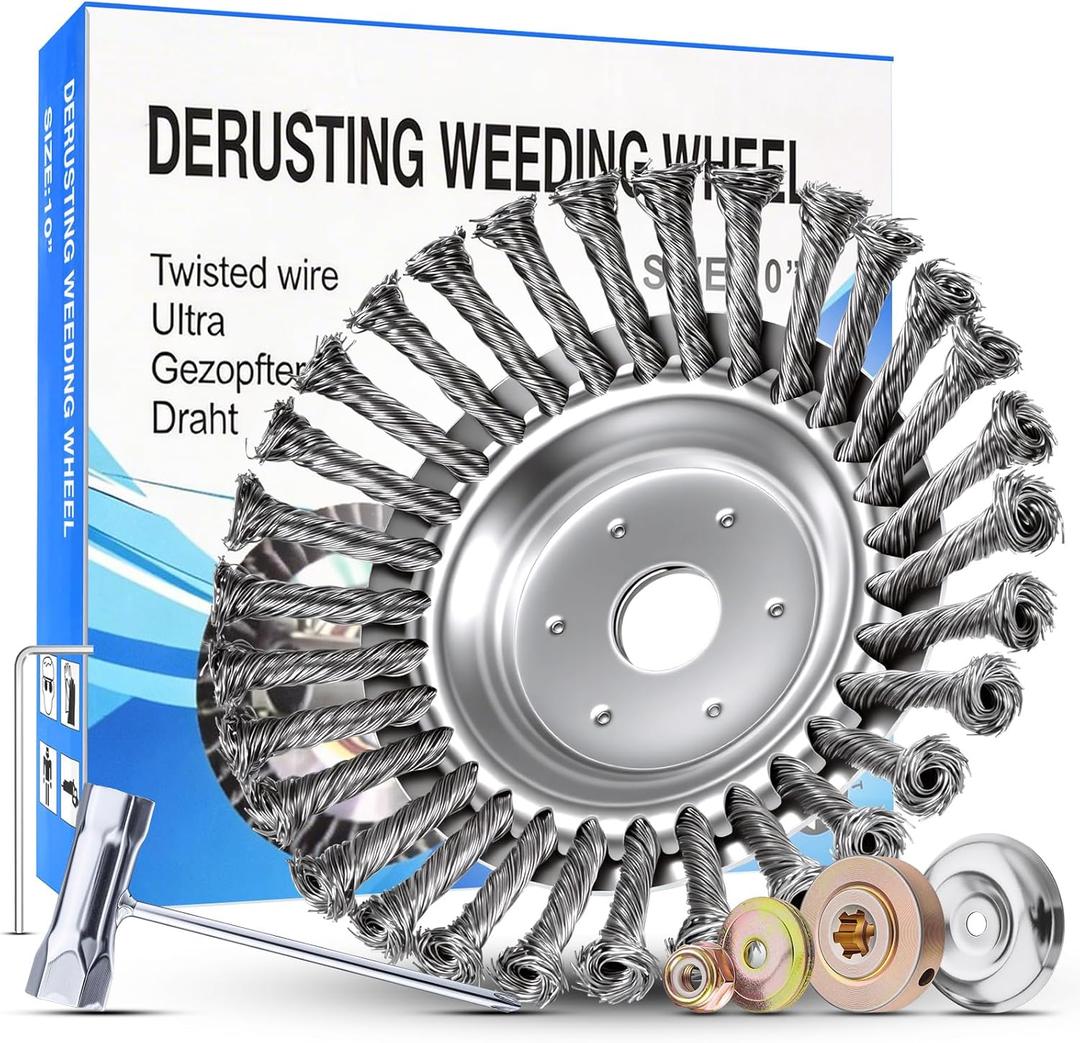 8 Inch Unbreakable Wired Trimmer Blade for Weed Eater, Steel Wire Rotary Brush Cutter Trimmer Head, Weed Eater Head for Weed Eater, Brush Cutter, Weed Wreckers, Moss Grass Rust Removal