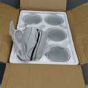 VEWEET Ceramic Coffee Mugs Set of 6, 11 OZ Coffee Cups Set with Handle, White Mugs Set Porcelain Cup Set for Kitchen, Microwave Dishwasher Safe, Series Fiona