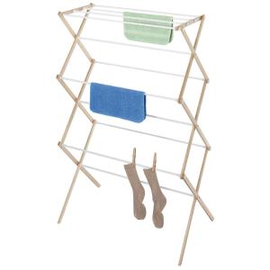 WHITMOR NATURAL WOOD COLLAPSIBLE CLOTHES DRYING RACK