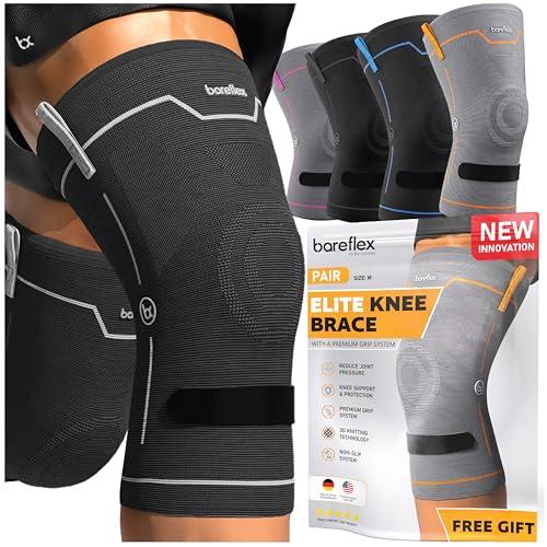 Elite Compression Knee Brace for Women & Men 2-Pack Braces for Women Running Knee Pain, Knee Brace for Men, Support Compression Sleeve, Workout Sports Knee Sleeves Pain Relief - Gray, X-Large Elite Compression Knee Brace for Women & Men 2-Pack Braces for Women Running Knee Pain, Knee Brace for Men, Support Compression Sleeve, Workout Sports Knee Sleeves Pain Relief - Gray, X-Large