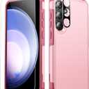 SPIDERCASE Designed for Samsung Galaxy S24 Case, [12 FT Military Grade Drop Protection] with 2PCS [ Screen Protector+Camera Lens Protector] Heavy Duty Shockproof Case,Pink