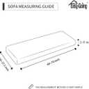 Easy-Going Stretch Cushion Cover Sofa Cushion Furniture Protector Sofa Seat Sofa Slipcover Sofa Cover Soft Flexibility with Elastic Bottom (Sofa Cushion, Cream)