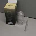 Slow Sippin' Glass Tumbler with Straw & Lid  11.8oz / 350ml Double-Walled Glass Coffee Cup, Matcha Cup with Volume Markings, Tritan Straw & Cleaner  Reusable, BPA-Free Iced Coffee Tumbler