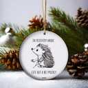 Hip Surgery Recovery Ornament 2025 in Recovery Mode Cute But Prickly Gift for Patients Post Op Cheer Ceramic Keepsake Christmas (V3)