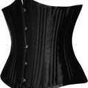SHAPERX Women's Waist Training Corsets Underbust Heavy Duty 26 Steel Boned Hourglass Silhouette Body Shaper (M)