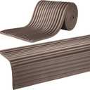 MABOZOO 8'' Extra Wide Seat Edge Cushion, 13.1 FT Length Foam Fireplace Cushion Soft Hearth Guard Bumper Pad Child Proof Padding Hearth Pad Edge Protector, Fireplace Baby Proofing for Baby (Walnut)