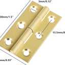 3 x COMOK 8 Pcs 1.5 Inch Butt Hinges Mini Solid Brass Hinges Cabinet Drawer Folding Butt Hinges for Cabinet Drawer Wooden Jewelry Box