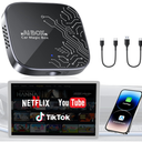 4in1 Wireless CarPlay Adapter for Streaming Netflix/YouTube/TikTok/TF Card, 2026 Magic Video AI Box & Android Auto Dongle [Dual Band WiFi, Autolink Pro] Plug & Play, Fits for OEM Wired Car Play Car