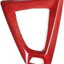 Real Carbon Fiber Accessory Compatible for BMW F80 F82 M3 M4 2014-2019 Car Interior Gear Shift Panel Decorate Base Cover Left/Right Rudder(Red (LHD))