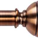 Brass Curtain Rods for Windows 30-88 Inch Adjustable Heavy Duty Metal,1 Inch Pipe Decorative Modern Rustic Blackout Drapery Rods with Twisted Cage Finials (Antique Bronze)