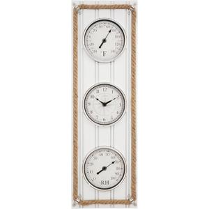 La Crosse Clock BBB86064 25" Beadboard Quartz Clock with Temp and Humidity