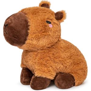 Capybara Microwavable & Weighted Stuffed Animals - 1.5 Lbs Unscented Heating Pad for Period Cramps Pain Relief and Anxiety, Cute Capybara Plush Toys Gifts for Women Girls Adults and Kids by Happy Fuel