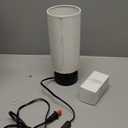 3 Way Touch Control Table Lamp, Dimmable Bedside Desk Lamp with Metal Base Modern Nightstand Lamp Stylish Grey Shade Simple Side Table Lamp for Bedroom, Living Room, Office or Den LED Bulb Included